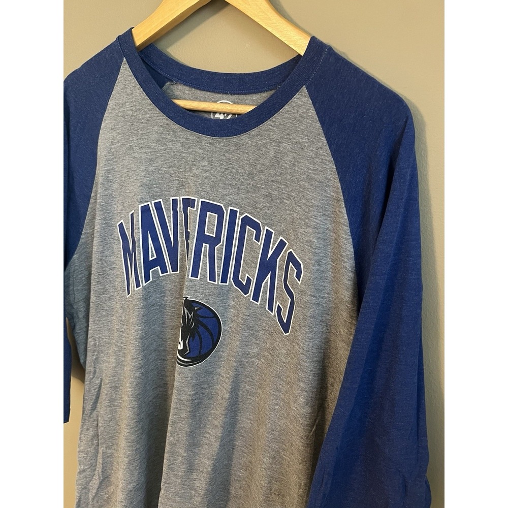 NBA Dallas Mavericks 3/4 Sleeve T-Shirt Apparel from '47 - Picture 5 of 10